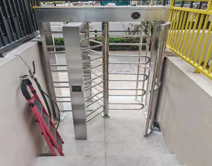 Full-height Turnstile in Residential Complex