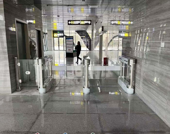 Swing Barrier Gates in Railway Station