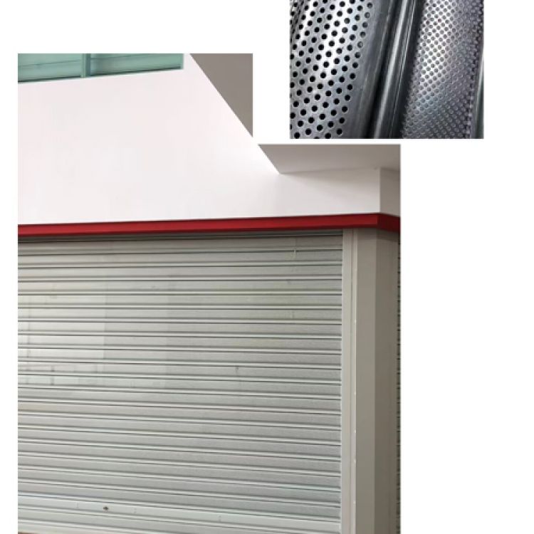 Cortina de acero microperforada