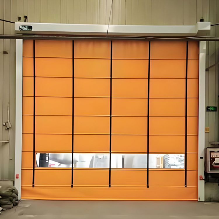 Puerta rápida plegable de PVC para resistencia al viento